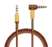 Yizhet Câble Audio 3,5mm pour Casques Marshall, Marron | Avec Télécommande & Micro, Compatible Marshall Major & Monitor, 1,2m