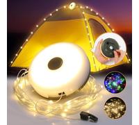 Yizhet Guirlande Lumineuse 10m LED Camping, Vert armée | Durabilité et Étanchéité, Chargement USB, Pour Camping, Randonnée et Cour