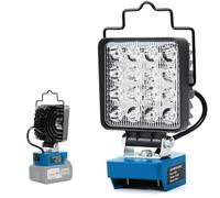 Yizhet Lampe Sans Fil pour Makita 18V/21V 48W Baladeuse Lampe 4800LM de Projecteur LED Portable avec Charge Type C & USB la Randonnée pour Réparation Automobile, Urgence, Camping
