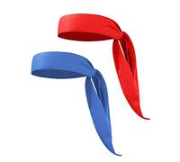 Yizhet Lot de 2 Bandeaux de Sport Homme/Femme, Sweatband avec Humidité Wicking Hairband pour Tennis, Course, Vélo, Yoga, Basket-Ball (Rouge + Bleu)