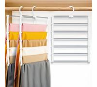 Yizhet Lot de 3 Cintre Pantalons Ceintre pour Pantalons Cintres Multiples Cintres Porte-Pantalons pour Pantalons Écharpes Serviettes Et Cravates