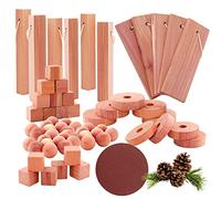 Yizhet Lot de 51 Anti Mites Boules en Bois de Cedre, Anti Mites Vetements, Anti Mites Textiles Naturel sans Produit Chimique, Naturelle Contre Les Mites pour Les Armoires, Les Tiroirs