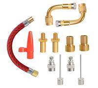 Yizhet Vélo Pompe Valve Adaptateurs Connecteurs, Adaptateur de Valve Soupape de Vélo sur la Vanne de Voiture SV AV DV Balles Ballon de Aiguille (12 Pcs)