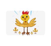 Yizhiyz Rooster in The Square Tapis en terre de diatomée 50 x 80 cm, absorbant, séchage rapide, résistant à l'usure, convient pour salle de bain et cuisine.