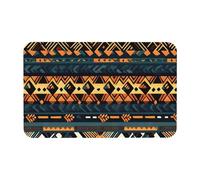 Yizhiyz Tapis de terre de diatomée à texture ethnique tribale africaine 50 x 80 cm, absorbant, séchage rapide, résistant à l'usure, adapté pour salle de bain et cuisine.