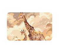 Yizhiyz Tapis de terre de diatomée girafe mère et enfant 50 x 80 cm, absorbant, séchage rapide, résistant à l'usure, convient pour salle de bain et cuisine.