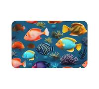 Yizhiyz Tapis de terre de diatomée sous-marin récif 50 x 80 cm, absorbant, séchage rapide, résistant à l'usure, adapté pour salle de bain et cuisine.