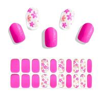 YIZHUO Lot de 20 bandes d'ongles en gel semi-durci (rose vif) - Nécessite une lampe UV - Qualité salon - À faire soi-même