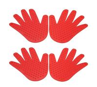 YIZISECCE 2 Paires de marqueurs de Forme de Main antidérapants, marqueurs de Points de Paume, Formation de Coordination pour Enfants, Feuilles d'impression Manuelle (Rouge)