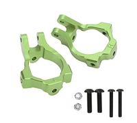 Yizisecce aluminium c Hubs, pour losi lasernut u4, ténacité 1/10 hors route des véhicules, 2 pcs de porte-fuseau, mise à niveau de l'essieu arrière avant, cheminée de direction (Vert)