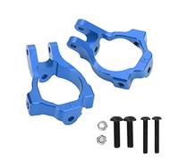 Yizisecce aluminium c Hubs, pour losi lasernut u4, ténacité 1/10 hors route des véhicules, 2 pcs de porte-fuseau, mise à niveau de l'essieu arrière avant, cheminée de direction (Bleu)