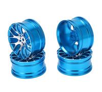 Yizisecce aluminium en alliage de roues en alliage pour TT-01, voiture RC à échelle 1/10, bords de 4pcs 52 mm, pièces de mise à niveau durables, amélioration des performances (Bleu)