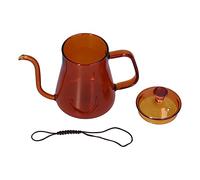 YIZISECCE Bouilloire à bec Long, grande capacité, résistante à la chaleur, facile à nettoyer, cafetière à longue bouche (Brun)