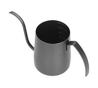 YIZISECCE Bouilloire à col de cygne en PTFE en acier inoxydable 304, avec échelle intérieure, verser sur la cafetière pour la maison (350ML Noir)
