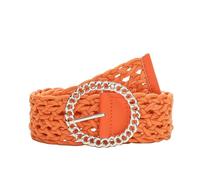 YIZISECCE Ceinture large tissée en coton - Style tendance - Robe réglable - Ceinture tressée - Voyage de fête sur la plage, Orange, Eine Größe, Taille unique