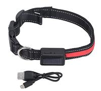 YIZISECCE Collier LED pour chien de petite, moyenne et grande taille, rechargeable par USB, éclairage solaire, réglable, sécurité réfléchissante (S)