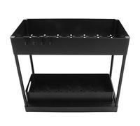 YIZISECCE Glissez Les paniers de Rangement Abs sous Les tiroirs coulissants de l'organisateur de lavabo pour Le Rangement cosmétique de la Salle de Bain de la Cuisine (Noir)