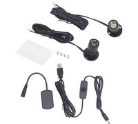 YIZISECCE Mini projecteur à intensité variable 5V Mini projecteur LED 1 à 2 spots avec variateur pour vitrine à bijoux porche (Lumière chaude)