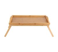 YIZISECCE Plateau de lit Portable en Bois de Bambou, Bureau d'ordinateur Portable pour Petit déjeuner, Table de Service de thé et de Nourriture, Pieds pliants