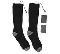 YIZISECCE pour chaussettes chauffées électriques, coton épaississant, chauffage lavable, une seule fois, thermique d'hiver, noir