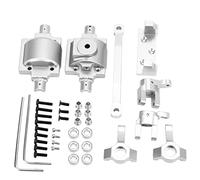 Yizisecce pour HBX 1/24 Carte d'escalade, kit de boîtier d'essieu stable, remplacement d'essieu en alliage en aluminium RC, pièces de haute précision, mise à niveau durable, (Argent)