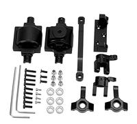 Yizisecce pour HBX 1/24 Carte d'escalade, kit de boîtier d'essieu stable, remplacement d'essieu en alliage en aluminium RC, pièces de haute précision, mise à niveau durable, (Noir)