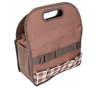 YIZISECCE pour Le Sac à Outils de Jardin, pour Un Sac de Rangement en Fourreau de Jardin, Multi-Poche, pour Le Jardinage intérieur et extérieur (Splicing en réseau de café)