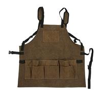 YIZISECCE pour le tablier de magasin, grande capacité, pliable, matériau en toile lavé, couleur de boue, style universel, pour le travail du bois et le barbecue