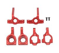 Yizisecce pour LOSI 1/10 22S 2WD Cup de direction en métal, porte-moyeu arrière, ensemble de sièges en forme de C, pièces de mise à niveau, alliage en aluminium durable, (Rouge)