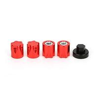 Yizisecce pour traxxas trx4, pour axial SCX10 90046, pour, 4pcs wheel rim Centre, conception de m4, ajustement de précision, matériau durable, poignée améliorée, installation (Rouge)