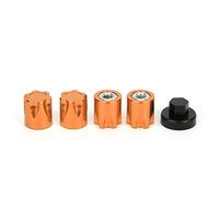 Yizisecce pour traxxas trx4, pour axial SCX10 90046, pour, 4pcs wheel rim Centre, conception de m4, ajustement de précision, matériau durable, poignée améliorée, installation (Jaune)