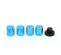 Yizisecce pour traxxas trx4, pour axial SCX10 90046, pour, 4pcs wheel rim Centre, conception de m4, ajustement de précision, matériau durable, poignée améliorée, installation (Bleu)