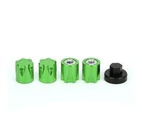 Yizisecce pour traxxas trx4, pour axial SCX10 90046, pour, 4pcs wheel rim Centre, conception de m4, ajustement de précision, matériau durable, poignée améliorée, installation (Vert)