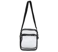 YIZISECCE Sac Messager Transparent, Grande capacité réglable, Sac à bandoulière Transparent en PVC résistant à la saleté et à l'eau