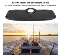 YIZISECCE Support de Moteur de Montage Hors-Bord, Plaque de Tableau arrière en PVC pour Bateau Gonflable, canot pneumatique en Caoutchouc, Kayak, Yacht Marin (Noir)