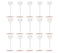 YIZISECCE Table en Forme de Coeur Support de Fer 15pcs Photo Holder Romantic for Wedding Party