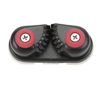 YIZISECCE Taquet de palourde de bateau en alliage d'aluminium, câble évasé, taquet de came à entrée rapide, pince de corde Marine noire pour la voile