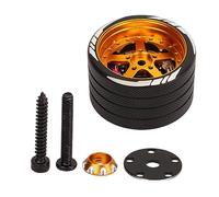 YIZISECCE Volant émetteur de télécommande FLYSKY NB4, alliage d'aluminium de qualité supérieure, pièce de rechange durable, installation facile, fonctionnement RC amélioré (Or)