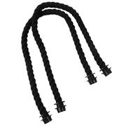YIZITU 1 paire de poignées en corde de coton avec insert en toile pour sac à main, sac à main, sac à main, sac fourre-tout, poignées en toile de rechange, Noir , One Size
