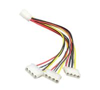 YIZITU 1 to 3 4Pin PC Power Extension Cord Supports Multiple Device Connection and Secure Electrical Transmission PC Case Power Extension Cable