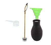 YIZITU Applicateur de poudre en silicone avec entonnoir replié pour une distribution facile et contrôlée dans les fissures, crevasses de ferme, long tube en métal