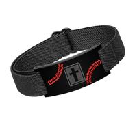 YIZITU avec Croix en Acier Inoxydable pour Homme Religieux Chrétien Réglable pour Foi Patriotique Croix Patriotique pour Homme Chrétien