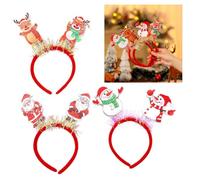 YIZITU Bandeau de Noël réglable Père Noël/bonhomme de neige/cerf élastique Accessoire de cheveux pour la famille, les adultes et les enfants