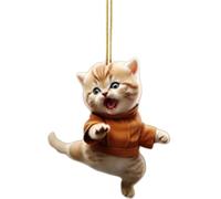 YIZITU Belle Kungfu Cats Keychain 2D Pendant Animal Charm PRENDANT pour Backpacks Cade