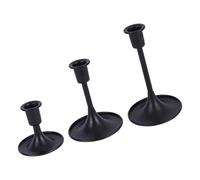 YIZITU Bougeoirs en Métal Orné 3 Pièces Design Antique Européen pour Étagères Affichage d'anniversaire Bougeoirs Rustiques en Fer