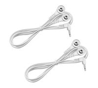 YIZITU Câble Adaptateurs TENS À Haute Conductivité 2 Pièces 2 5 Mm 3. Fiches Coudées pour Doubler 3. Électrodes pour Machines EMS Et Dispositifs De Récupération Fil De Câble TENS