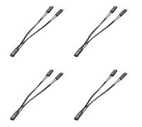 YIZITU Câble De Pull Séparateur en Y 2 Broches Femelle Double Mâle pour Réinitialisation L'alimentation La Carte Mère Associations Changement avec Câbles Bronze Plaqués Moulés