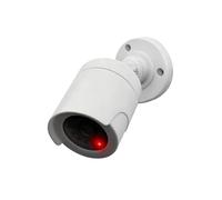 YIZITU Caméra Non Fonctionnelle Simulation De LED Rouge Et Base Rotative Boîtier ABS Facile À Installer pour La Défense des Propriétés Caméra De Factice Lumière Rouge