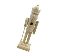 YIZITU Casse-Noisette De Noël en Bois Coloriage Inachevé Ornement De Noël Marionnette Non Peinte Soldats du Roi Artisanat Figurine en Bois