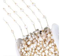 YIZITU Chaîne de perles à facettes colorées en acier inoxydable personnalisable 1 m pour la fabrication